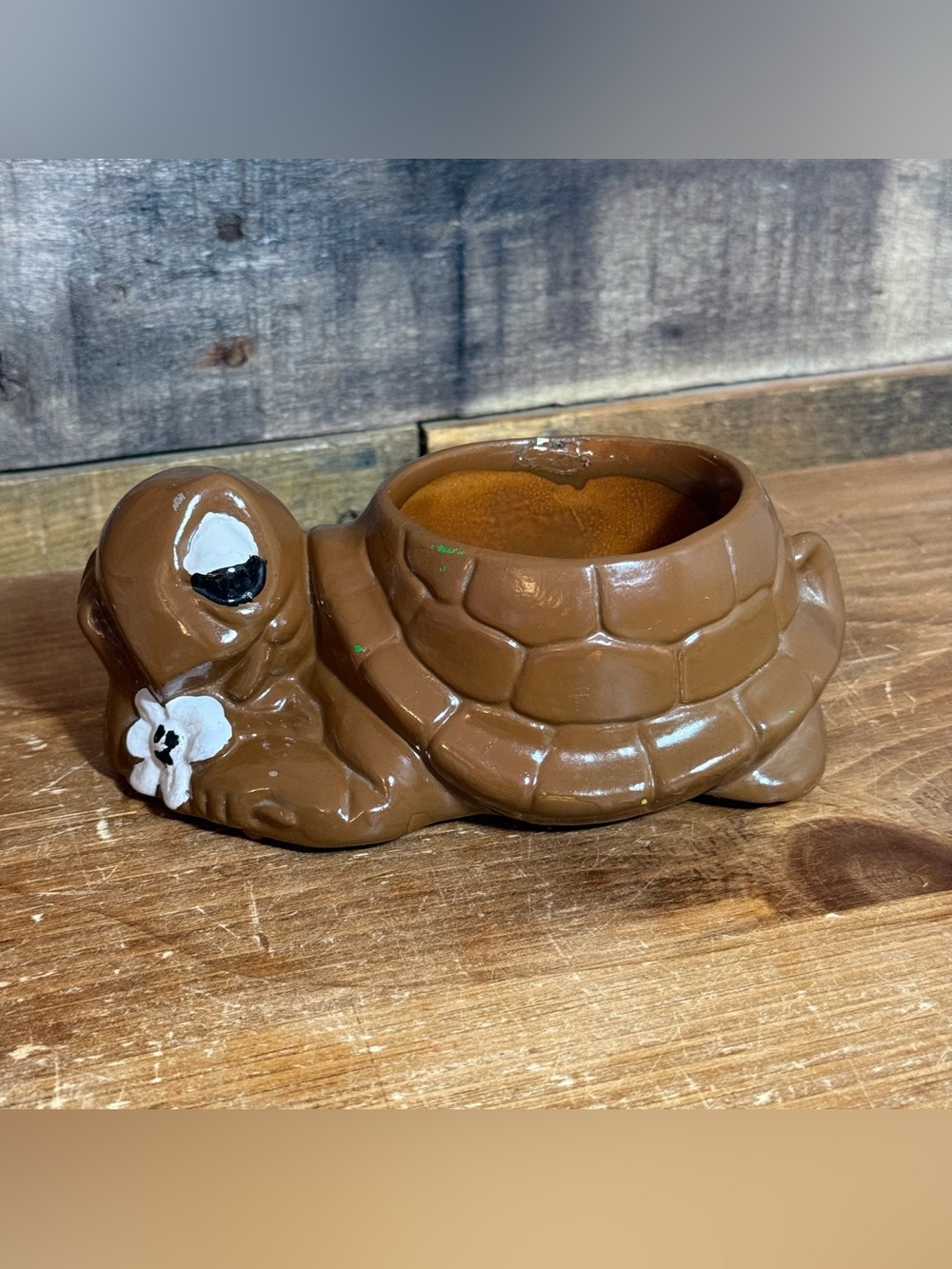 Turtle Pot or Planter Ceramic